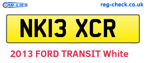 NK13XCR are the vehicle registration plates.