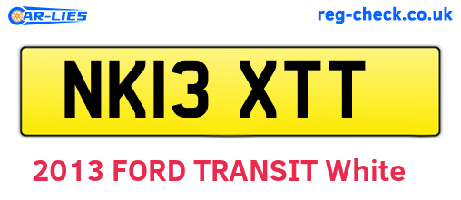 NK13XTT are the vehicle registration plates.