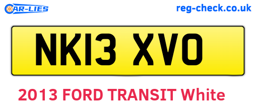 NK13XVO are the vehicle registration plates.