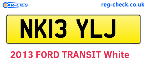 NK13YLJ are the vehicle registration plates.