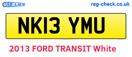 NK13YMU are the vehicle registration plates.