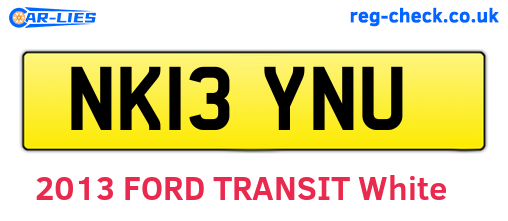 NK13YNU are the vehicle registration plates.