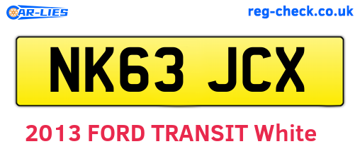 NK63JCX are the vehicle registration plates.