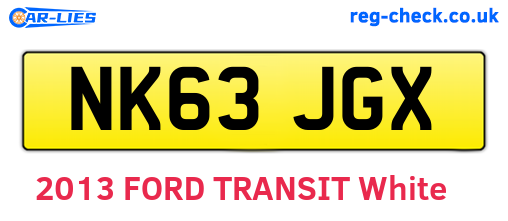 NK63JGX are the vehicle registration plates.