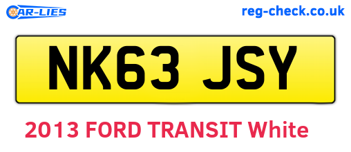 NK63JSY are the vehicle registration plates.