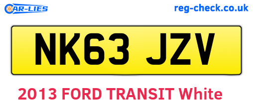 NK63JZV are the vehicle registration plates.