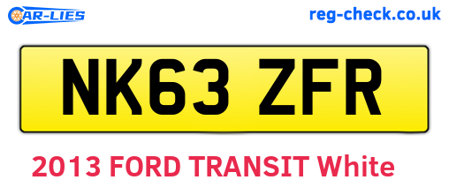 NK63ZFR are the vehicle registration plates.