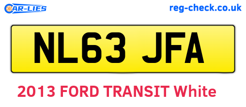 NL63JFA are the vehicle registration plates.