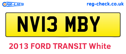 NV13MBY are the vehicle registration plates.