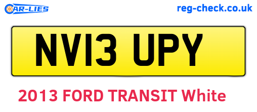 NV13UPY are the vehicle registration plates.