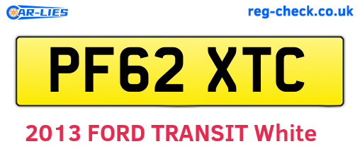 PF62XTC are the vehicle registration plates.