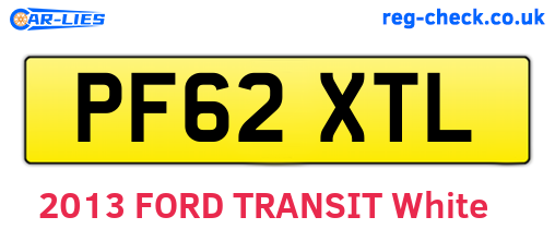PF62XTL are the vehicle registration plates.