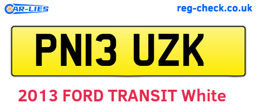 PN13UZK are the vehicle registration plates.