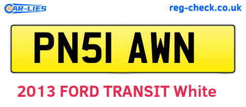 PN51AWN are the vehicle registration plates.