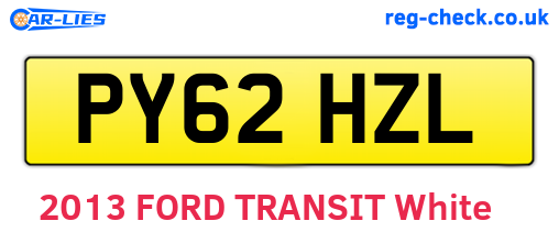 PY62HZL are the vehicle registration plates.