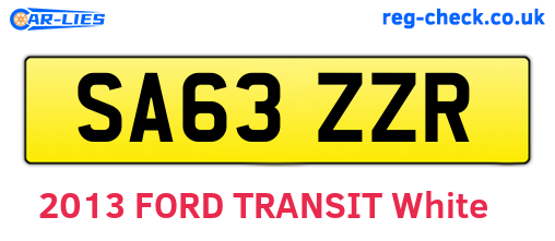 SA63ZZR are the vehicle registration plates.