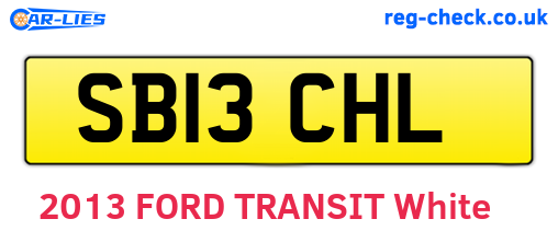 SB13CHL are the vehicle registration plates.
