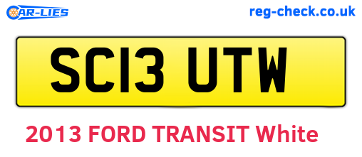 SC13UTW are the vehicle registration plates.