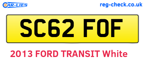 SC62FOF are the vehicle registration plates.