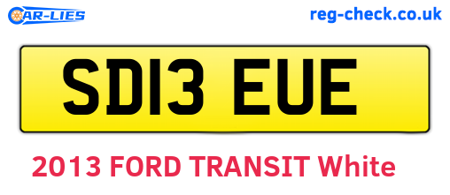 SD13EUE are the vehicle registration plates.