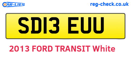SD13EUU are the vehicle registration plates.