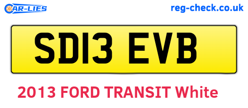 SD13EVB are the vehicle registration plates.