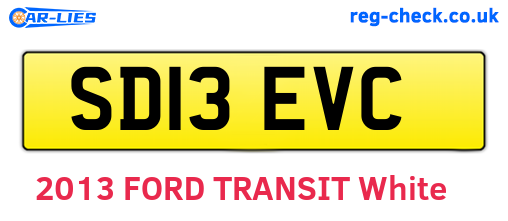 SD13EVC are the vehicle registration plates.
