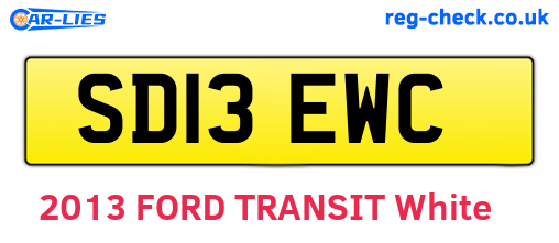SD13EWC are the vehicle registration plates.