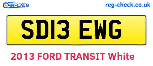 SD13EWG are the vehicle registration plates.