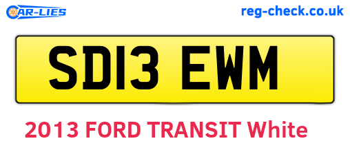 SD13EWM are the vehicle registration plates.