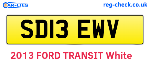 SD13EWV are the vehicle registration plates.