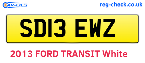 SD13EWZ are the vehicle registration plates.