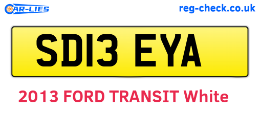 SD13EYA are the vehicle registration plates.