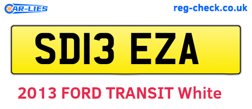 SD13EZA are the vehicle registration plates.