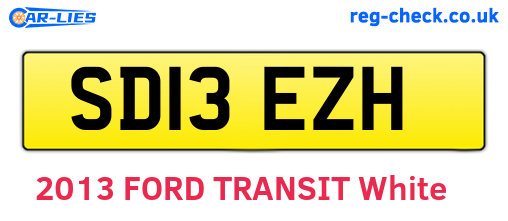 SD13EZH are the vehicle registration plates.