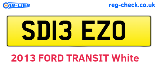 SD13EZO are the vehicle registration plates.