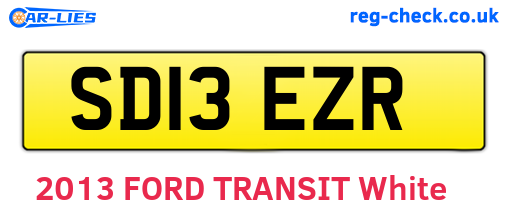 SD13EZR are the vehicle registration plates.