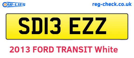 SD13EZZ are the vehicle registration plates.