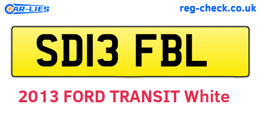 SD13FBL are the vehicle registration plates.