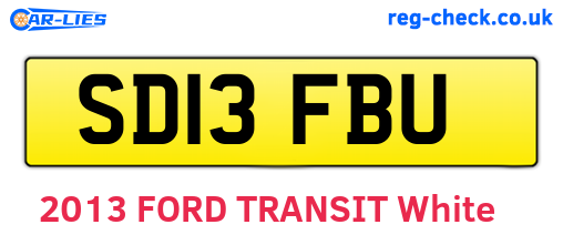 SD13FBU are the vehicle registration plates.