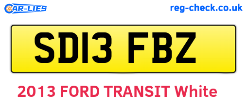 SD13FBZ are the vehicle registration plates.