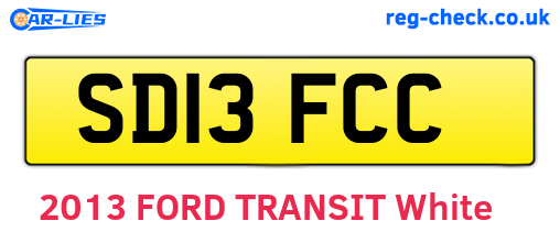 SD13FCC are the vehicle registration plates.