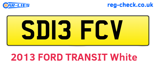 SD13FCV are the vehicle registration plates.