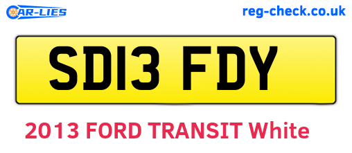SD13FDY are the vehicle registration plates.