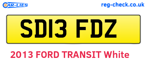 SD13FDZ are the vehicle registration plates.