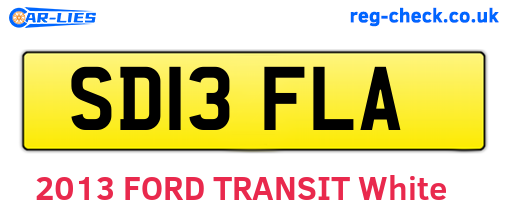SD13FLA are the vehicle registration plates.