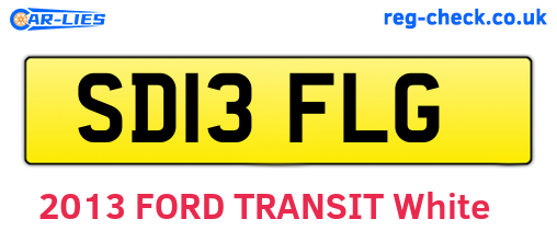 SD13FLG are the vehicle registration plates.