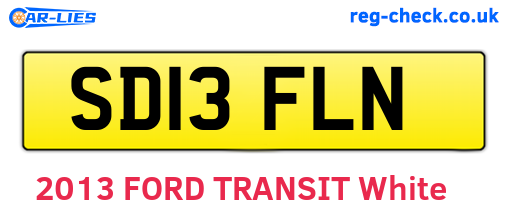 SD13FLN are the vehicle registration plates.