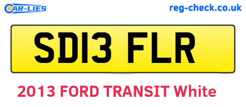 SD13FLR are the vehicle registration plates.