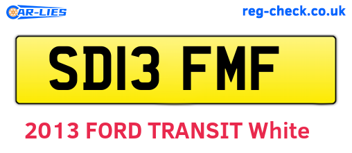 SD13FMF are the vehicle registration plates.